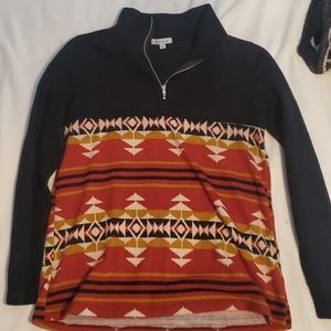 White birch aztec quarterzip